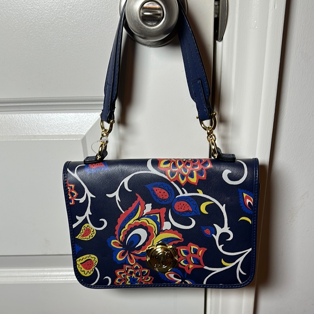 Floral Navy Handbag